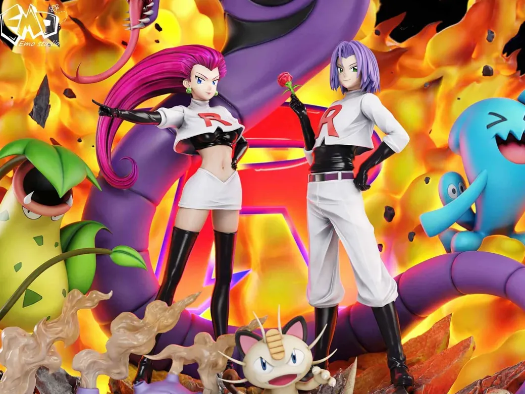 Graduation Statue Series 003 Team Rocket - Pokemon Resin Statue - EMO.Studio