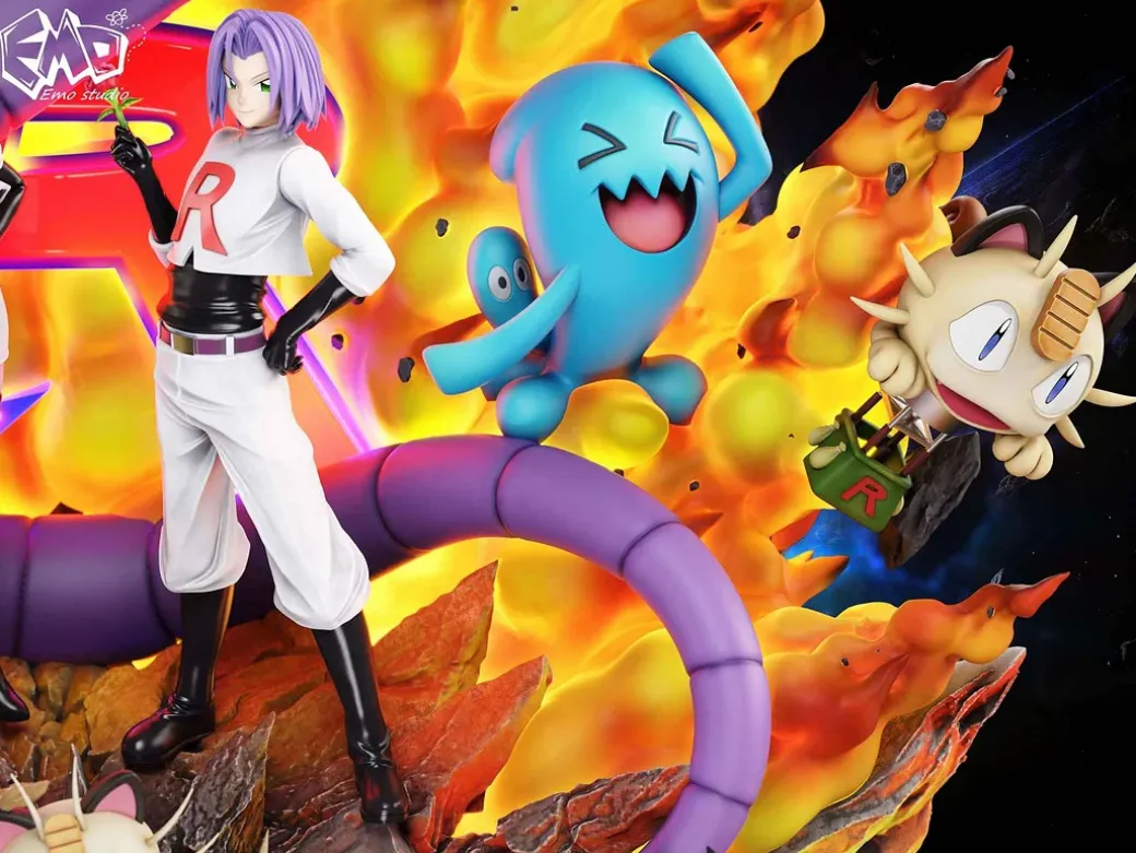 Graduation Statue Series 003 Team Rocket - Pokemon Resin Statue - EMO.Studio