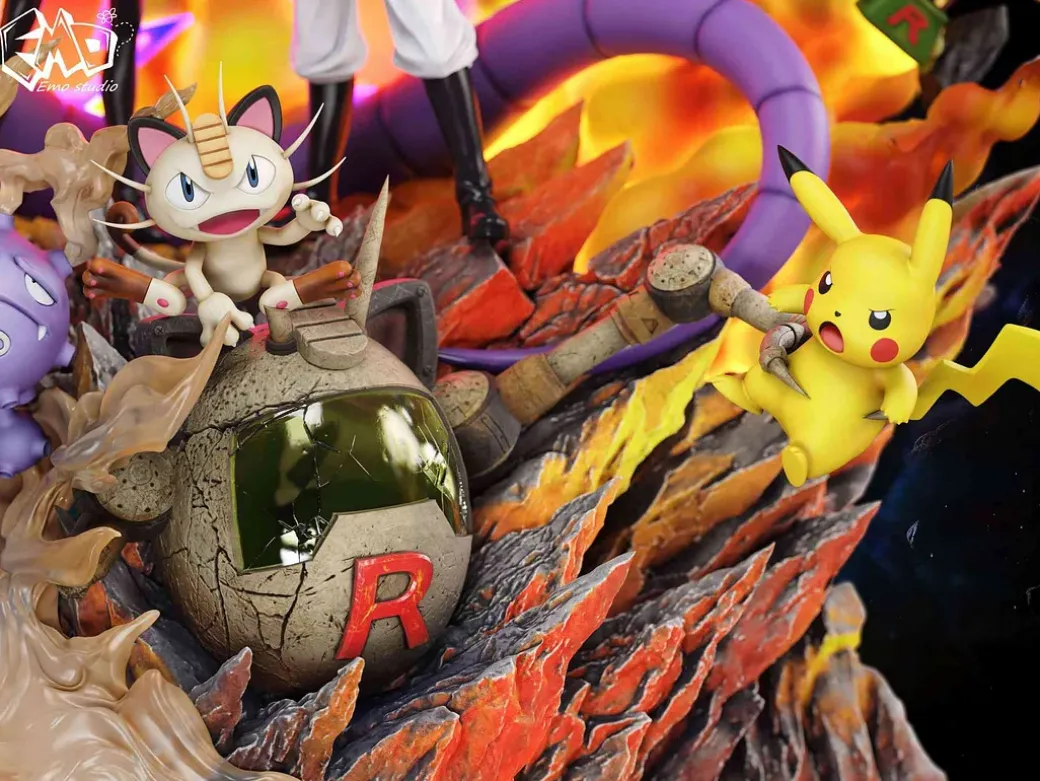 Graduation Statue Series 003 Team Rocket - Pokemon Resin Statue - EMO.Studio