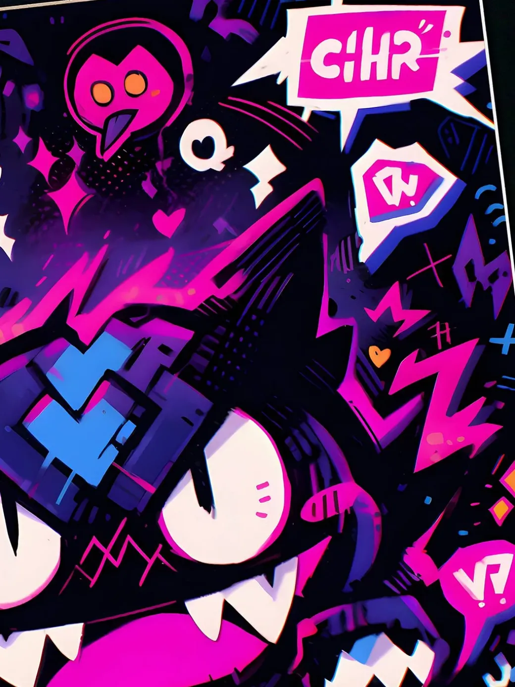 Graffiti Gengar Decorative Painting - Pokemon - Xingkong Studio