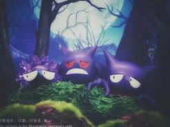 Grass Trio Ver. Gengar Family - Pokemon Resin Statue - sun Studio