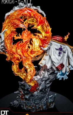 Great Flame Commandment: Flame Emperor, Portgas D. Ace with LED - ONE PIECE Resin Statue - DT-Studios