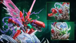 GX Evolution Series 011 Swords Dance Scyther & Bullet Punch Scizor & Flash Cannon Mega Scizor with LED - Pokemon Resin Statue - Fantasy Studios