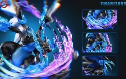 GX Evolution Series Charizard X with LED - Pokemon Resin Statue - Fantasy Studios