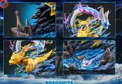 GX Evolution Series Dragonite Family with LED - Pokemon Resin Statue - Fantasy Studios