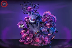 GX Evolution Series Gengar Family with LED - Pokemon Resin Statue - Fantasy Studios