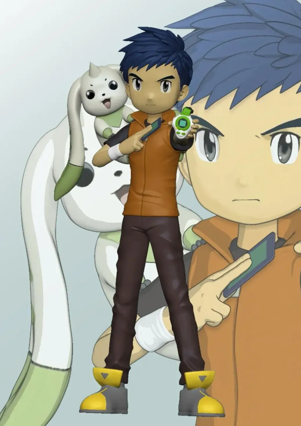 Henry Wong & Terriermon - Digimon Resin Statue - EL Studio