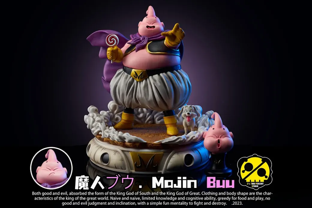 Holding A Lollipop Fat Majin Buu - Dragon Ball Resin Statue - Two Percent Studio