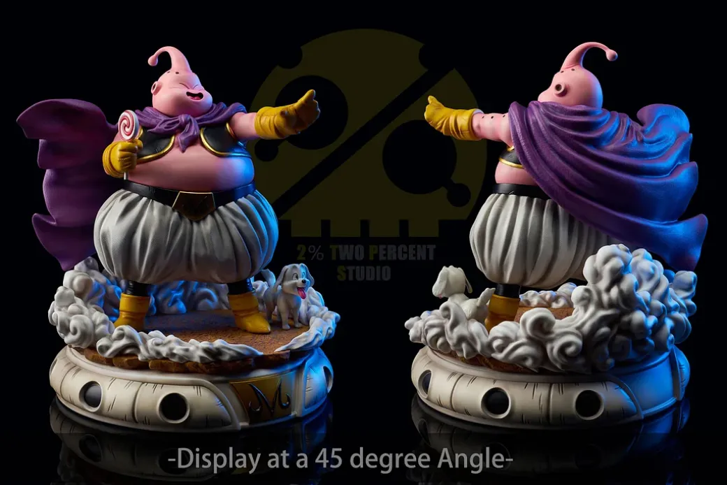 Holding A Lollipop Fat Majin Buu - Dragon Ball Resin Statue - Two Percent Studio