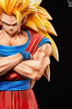 Holding Chest Super Saiyan 3 Son Goku - Dragon Ball Resin Statue - Break Studio