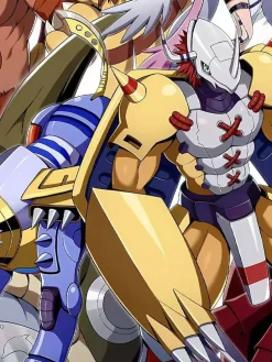 Holy Angemon & Angewomon & WarGreymon & Metal Garurumon Decorative Painting - Digimon - Xingkong Studio