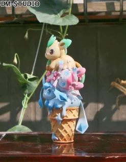 Ice Cream Sylveon & Glaceon & Leafeon - Pokemon Resin Statue - DM Studios