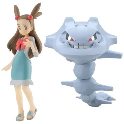 Johto Region Jasmine & Steelix - Pokemon Official Statue - BANDAI SHOKUGAN