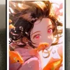 Kamado Nezuko Decorative Painting - Demon Slayer: Kimetsu no Yaiba Decorative Painting - AMaoHuaShe Studio