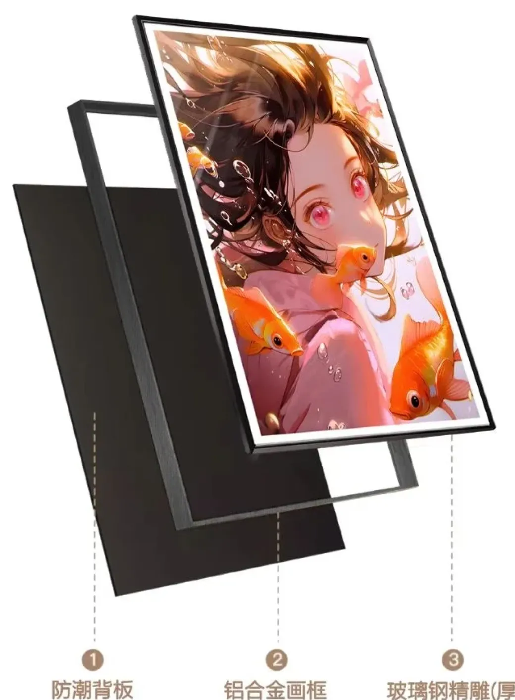 Kamado Nezuko Decorative Painting - Demon Slayer: Kimetsu no Yaiba Decorative Painting - AMaoHuaShe Studio