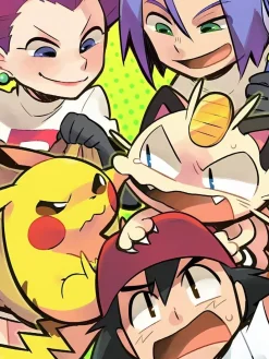 Kanto Main Characters Group Decorative Painting - Pokemon - Xingkong Studio