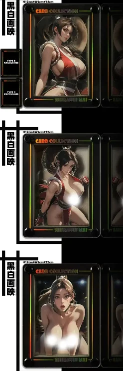 KKCCUS-007 & 008 & 009 Mai Shiranui 3D Card Stand Display - The King of Fighters - B&W Studio