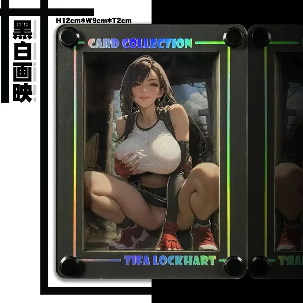 KKCCUS-004 & 005 & 006 Tifa Lockhart 3D Card Stand Display - (FF7) Final Fantasy VII - B&W Studio
