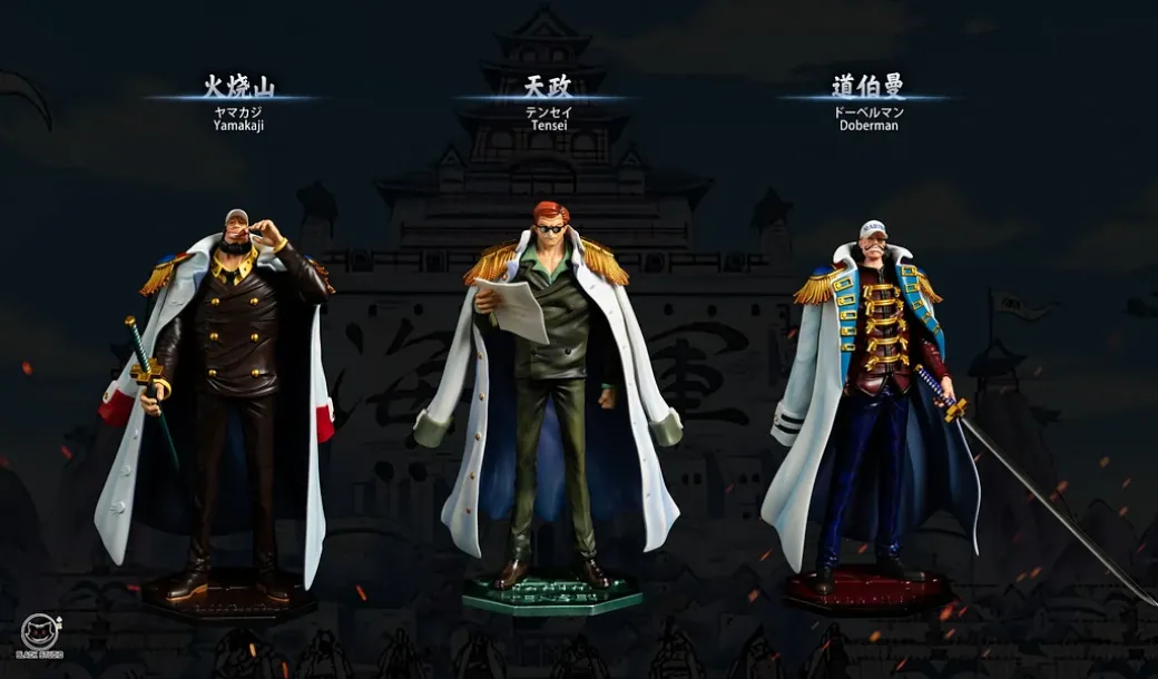 Kurouma Tensei & Yamakaji & Doberman - ONE PIECE Resin Statue - Black Studios