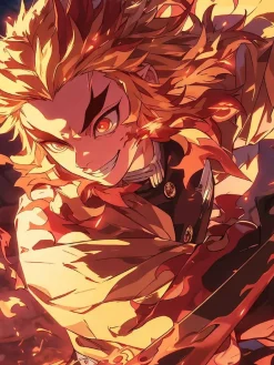 Kyojuro Rengoku Decorative Painting - Demon Slayer: Kimetsu No Yaiba - Xingkong Studio