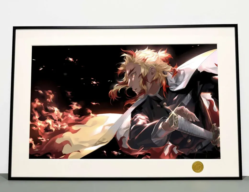 Kyojuro Rengoku Decorative Painting - Demon Slayer: Kimetsu No Yaiba - H-TWO Studio