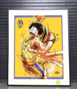 Lakers Uniform Ver. Straw Hat Crew Decorative Painting - ONE PIECE - H-TWO Studio