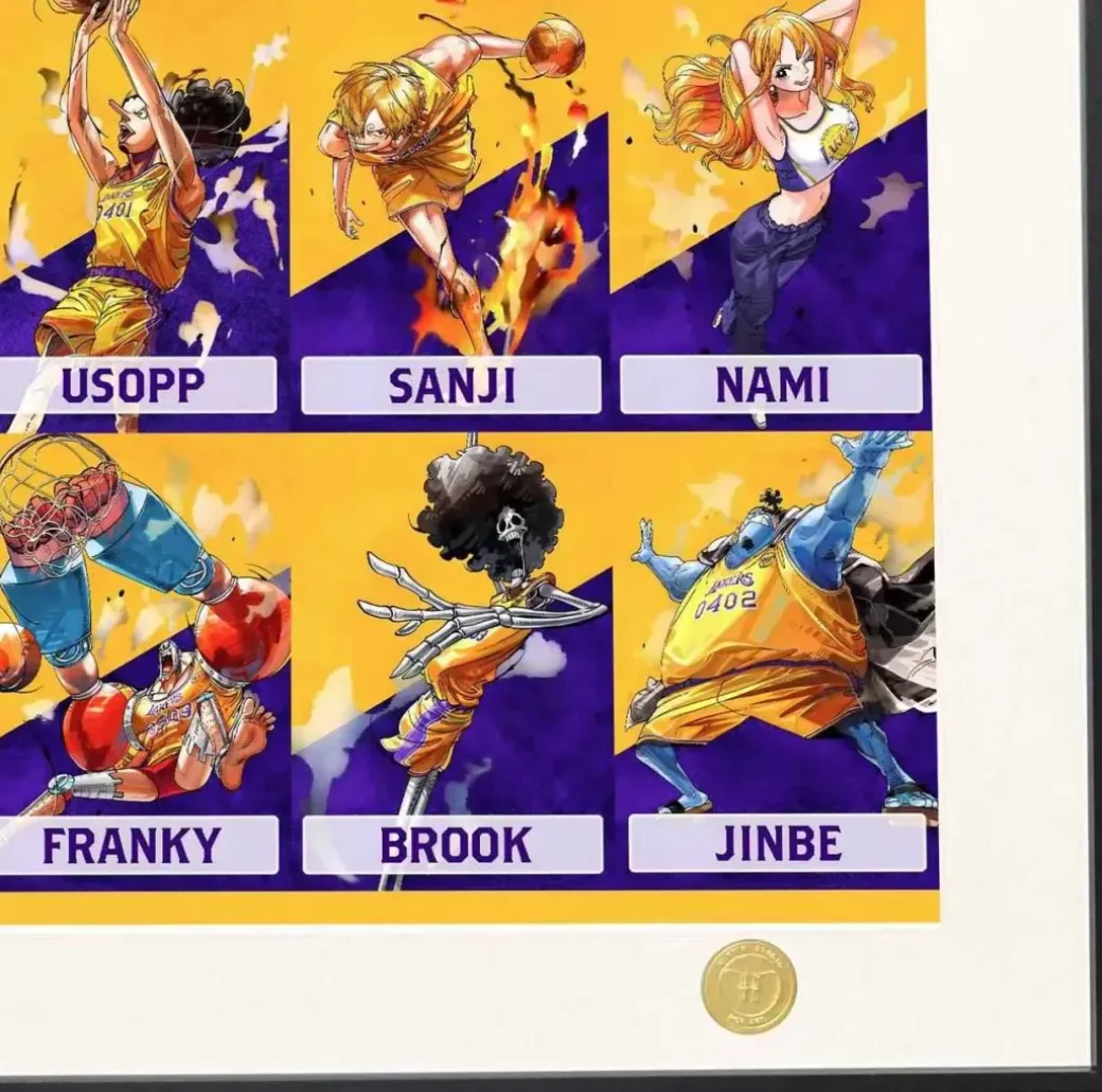 Lakers Uniform Ver. Straw Hat Crew Decorative Painting - ONE PIECE - H-TWO Studio