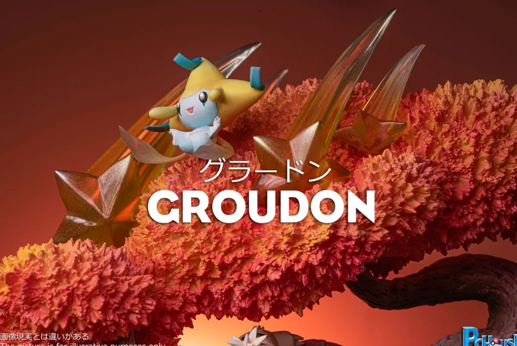 Land Series Groudon Family - Pokemon Resin Statue - PCHouse Studios