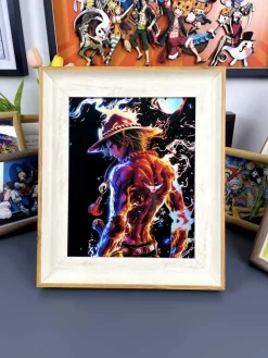Laser Reflective Paint of Portgas D. Ace Decorative Painting - ONE PIECE - momo Studio
