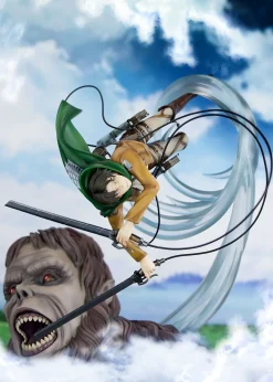 Levi Ackerman & Beast Titan - Attack On Titan Official Statue - PROOF