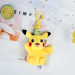Licensed Green Party Hat Pikachu Super Soft Short Plush Doll Charms - Free Shipping - Pokemon [In Stock]