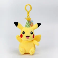 Licensed Green Party Hat Pikachu Super Soft Short Plush Doll Charms - Free Shipping - Pokemon [In Stock]