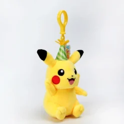 Licensed Green Party Hat Pikachu Super Soft Short Plush Doll Charms - Free Shipping - Pokemon [In Stock]