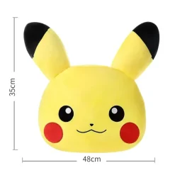 Licensed Head Pikachu Super Soft Short Plush Doll Pillow - Free Shipping - Pokemon [In Stock]
