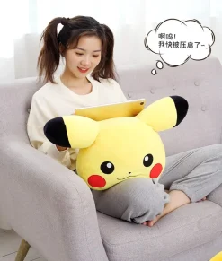 Licensed Head Pikachu Super Soft Short Plush Doll Pillow - Free Shipping - Pokemon [In Stock]