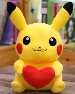 Licensed Hugging Heart Pikachu Super Soft Short Plush Doll - Free Shipping - Pokemon [In Stock]