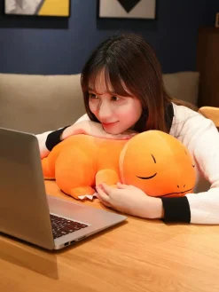 Licensed Sleeping Charmander Super Soft Short Plush Doll - Free Shipping - Pokemon [In Stock]