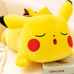 Licensed Sleeping Pikachu Super Soft Short Plush Doll - Free Shipping - Pokemon [In Stock]