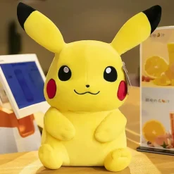 Licensed Smiling Pikachu Super Soft Short Plush Doll - Free Shipping - Pokemon [In Stock]