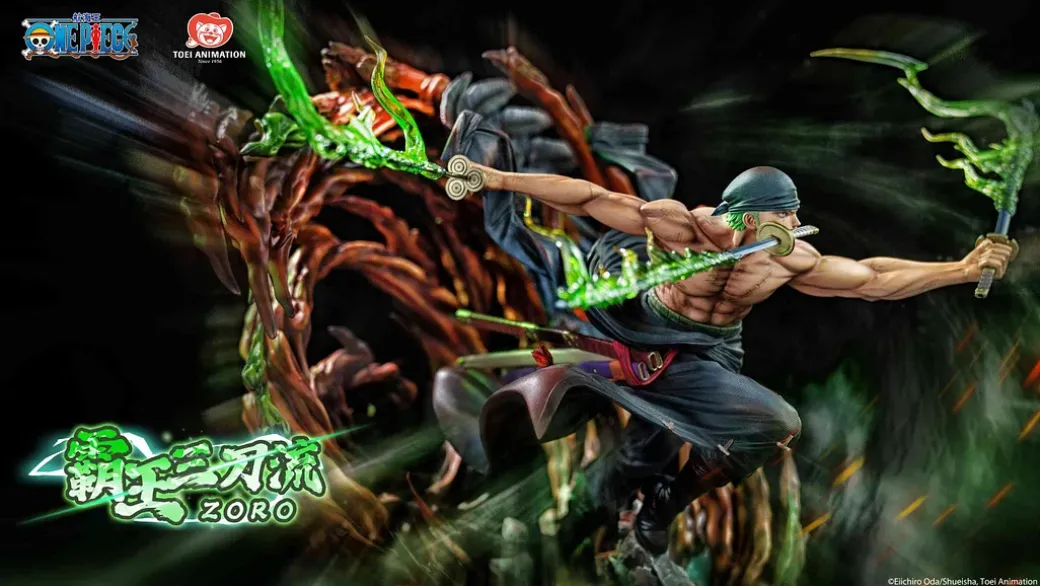Licensed Three Sword Style Roronoa Zoro with LED - ONE PIECE Resin Statue - TOEI Animation