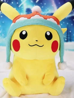 Licensed Winter Ver. Pikachu Super Soft Short Plush Doll - Free Shipping - Pokemon [In Stock]