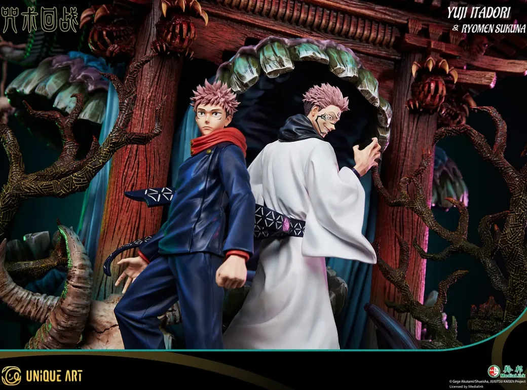 Licensed Yuji Itadori & Ryomen Sukuna - Jujutsu Kaisen Resin Statue - Unique Art Studios