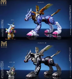 Light and Darkness Series Metal Garurumon & Gabumon - Digimon Resin Statue - My-Studio