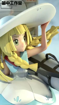 Lillie & Alolan Vulpix - Pokemon Resin Statue - JianZhong Studio