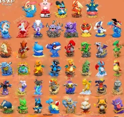 Little Fatty Series Blaziken & Swampert - Pokemon Resin Statue - PPAP Studios