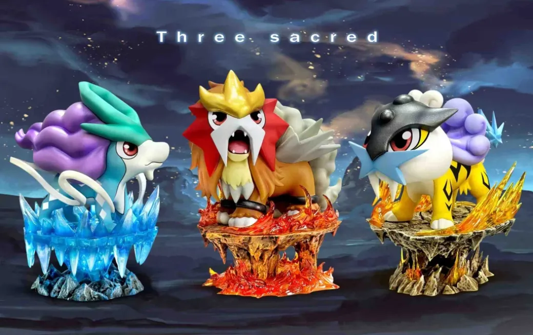 Little Fatty Series Three Legendary Beasts - Pokemon Resin Statue - PPAP Studios