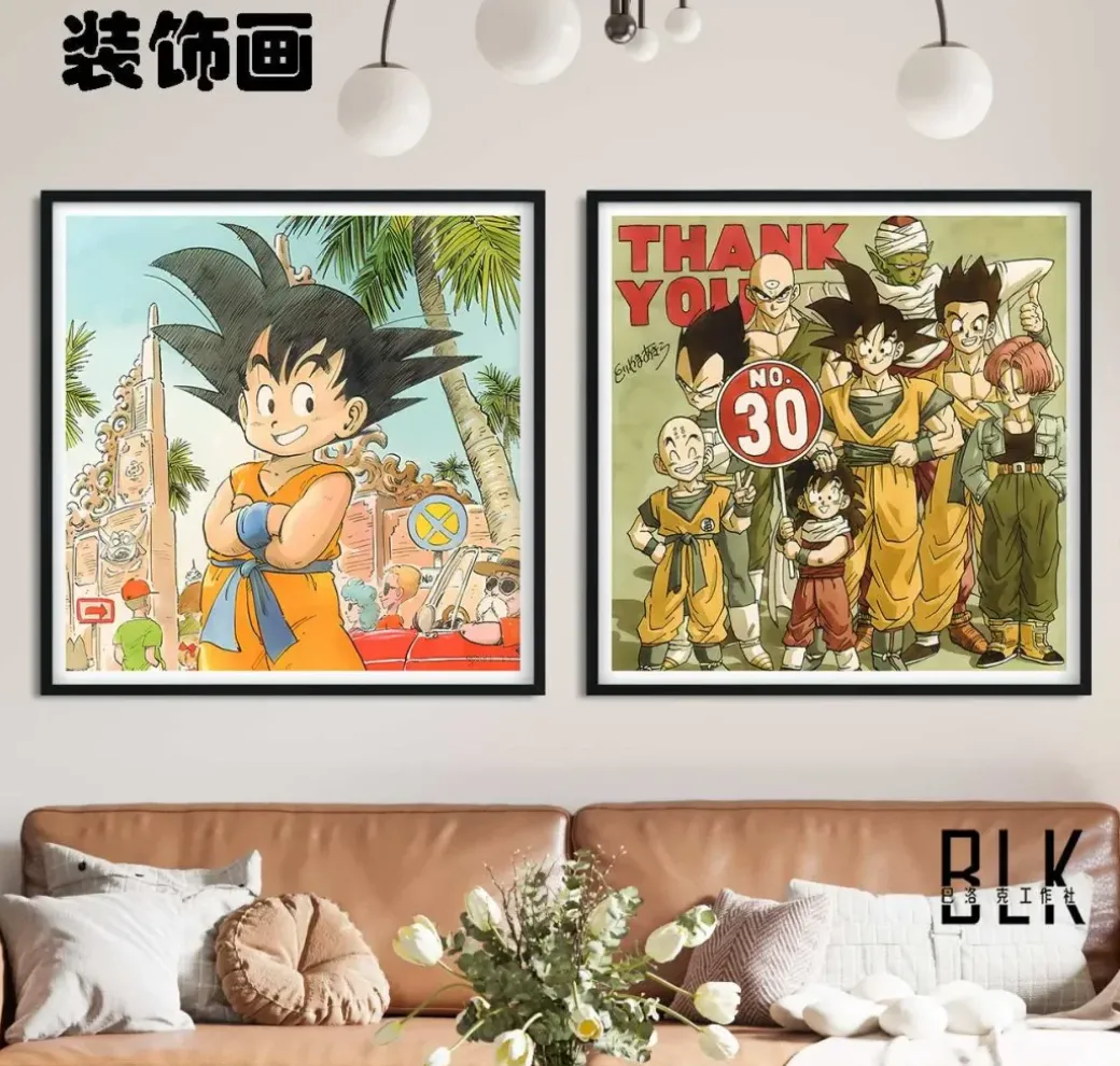 Little Son Goku & Family Portrait Decorative Painting & Fridge Magnet - Dragon Ball - BLK Studio