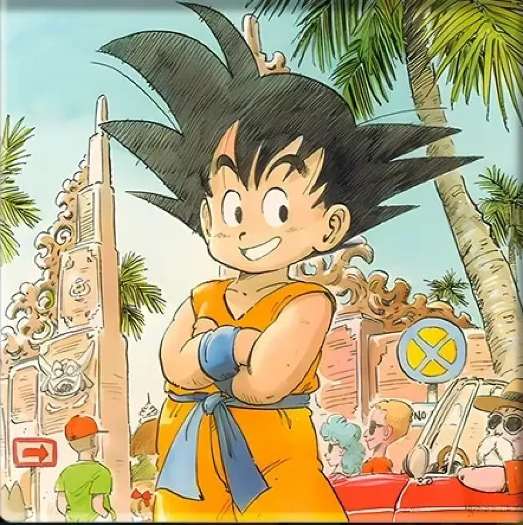 Little Son Goku & Family Portrait Decorative Painting & Fridge Magnet - Dragon Ball - BLK Studio