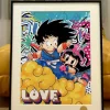 Little Son Goku & Little Chi-Chi Valentine's Day Special Decoration Painting - Dragon Ball - Xingkong Studio