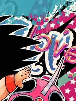 Little Son Goku & Little Chi-Chi Valentine's Day Special Decoration Painting - Dragon Ball - Xingkong Studio